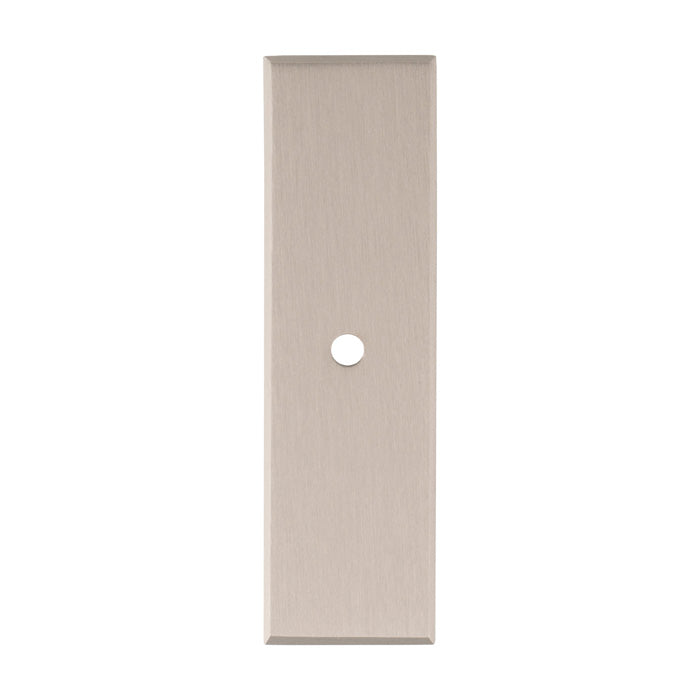 High quality image of Alexander & Wilks - Rectangular Cabinet Knob Backplate-Satin Nickel | Sku.AWBP76SN | Trade Door Handles.