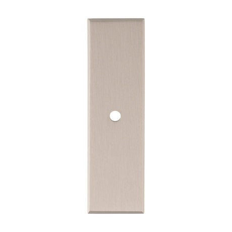 High quality image of Alexander & Wilks - Rectangular Cabinet Knob Backplate-Satin Nickel | Sku.AWBP76SN | Trade Door Handles.