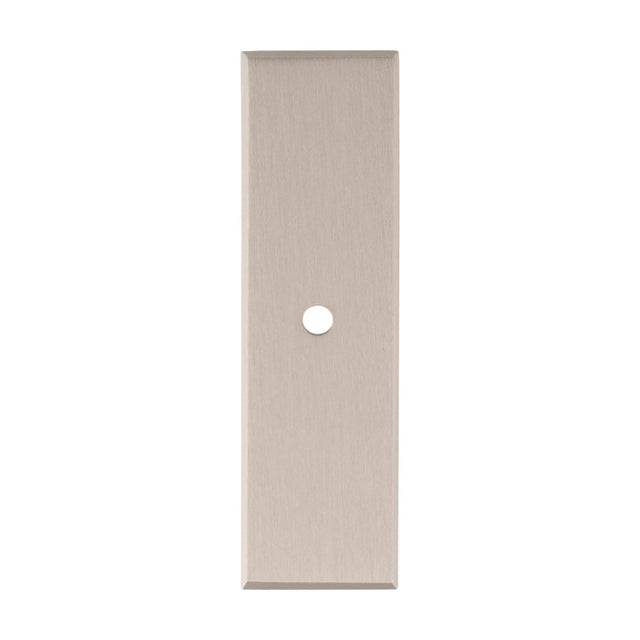 High quality image of Alexander & Wilks - Rectangular Cabinet Knob Backplate-Satin Nickel | Sku.AWBP76SN | Trade Door Handles.