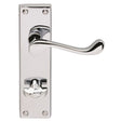 High quality image of Carlisle Brass - Contract Victorian Scroll Lever on WC Backplate - Polished Chrome | Sku. cbs54wccp | Trade Door Handles.