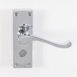 High quality image of Carlisle Brass - Contract Victorian Scroll Lever on Privacy Backplate - Polished Chrome | Sku. cbs55wccp | Trade Door Handles.