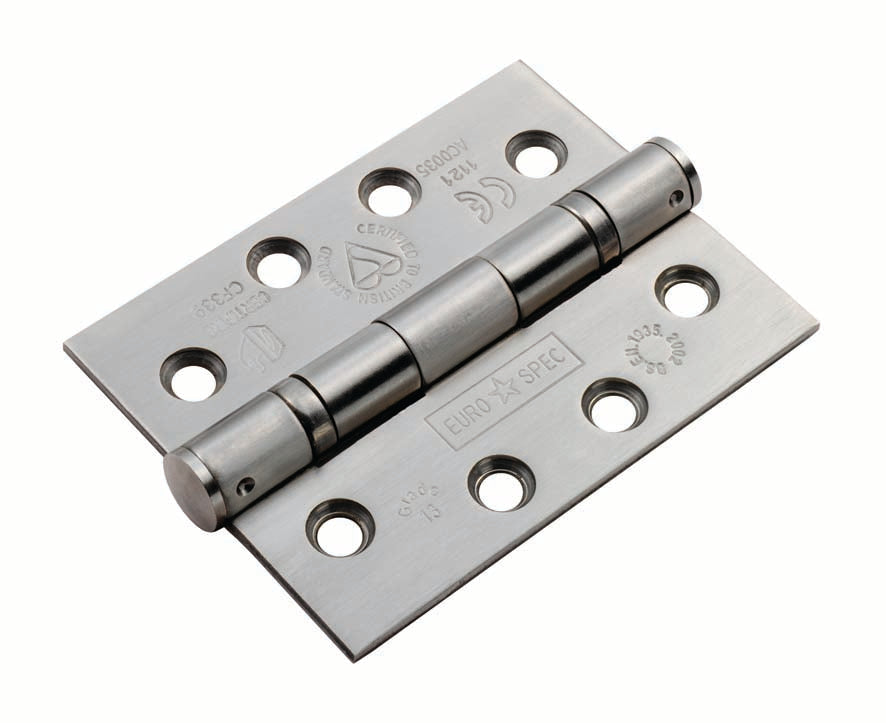 High quality image of Eurospec - Enduro Grade 13 Ball Bearing Hinge 102 x 76mm, Grade 316 Stainless Steel - SSS | Sku. cen1433-13sss | Trade Door Handles.
