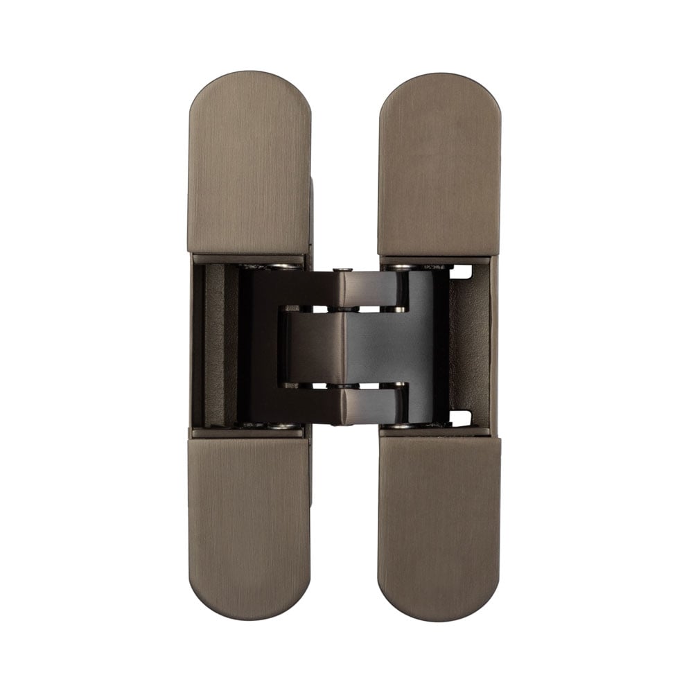 High quality image of Frelan - Ghost 140mm 3D Concealed Hinge Dark Bronze Sku. CH60DB