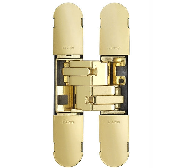 High quality image of Eurospec - 75mm Ceam 3D Concealed Hinge 1129 - Brass Plated | Sku. ci001129ott00 | Trade Door Handles.