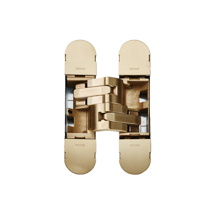 High quality image of Eurospec - 100mm Ceam 3D Concealed Hinge 1230 - Galvanic Satin Brass | Sku. ci001230osg00 | Trade Door Handles.