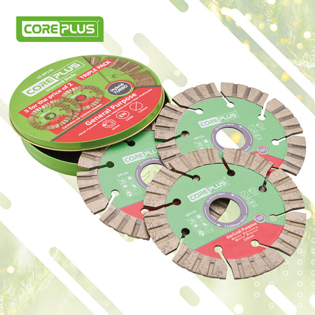 CorePlus General Purpose Diamond Blade 115mm - Triple Pack