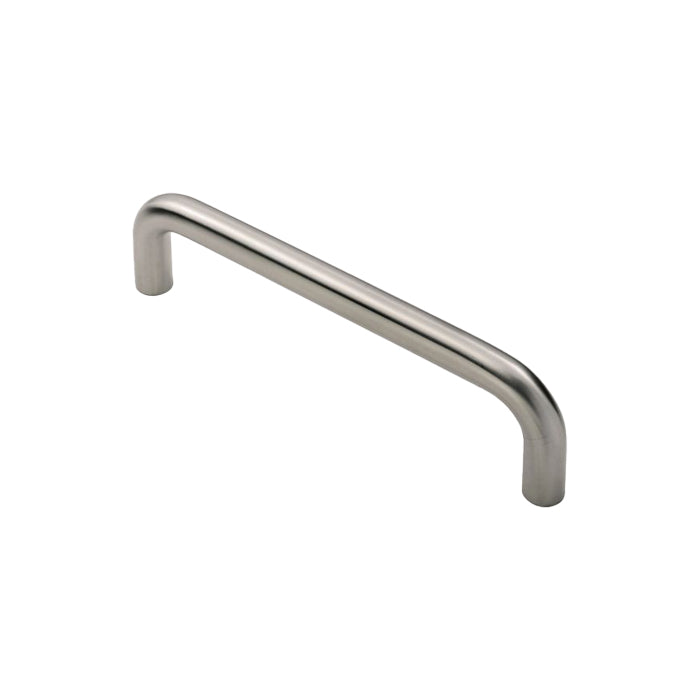 High quality image of Eurospec - Cabinet Pull D Handle - Satin Stainless Steel | Sku. cpd1096sss | Trade Door Handles.