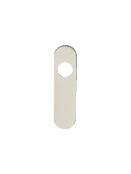 High quality image of Eurospec - Radius Covers for Latch Backplate - Satin Stainless Steel | Sku. cprb1170sss | Trade Door Handles.