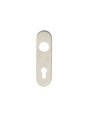High quality image of Eurospec - Radius Covers for Euro Lock Backplate 72mm Din - Satin Stainless Stee | Sku. cpre1170-72sss | Trade Door Handles.