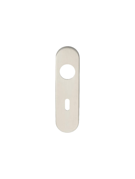 High quality image of Eurospec - Radius Covers for Lock Backplate - Satin Stainless Steel | Sku. cprp1170sss | Trade Door Handles.