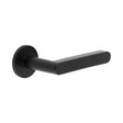 High quality image of CRES - CR-101 Black Sprung Round Rose Door Handle Sku. CR-101A1MB