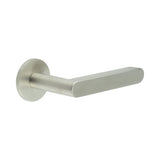High quality image of CRES - CR-101 Satin Stainless Steel Sprung Round Rose Door Handle Sku. CR-101A1SSS