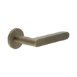 High quality image of CRES - CR-101 Antique Brass Fixed Dead Round Rose Door Handle Sku. CR-101A3AB