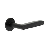 High quality image of CRES - CR-101 Black Fixed Dead Round Rose Door Handle Sku. CR-101A3MB