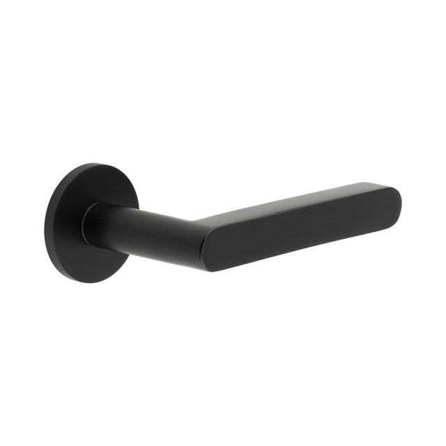 High quality image of CRES - CR-101 Black Fixed Dead Round Rose Door Handle Sku. CR-101A3MB
