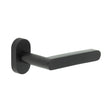 High quality image of CRES - CR-101 Black Multi Point Oval Rose Door Handle Sku. CR-101C4MB