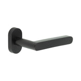 High quality image of CRES - CR-101 Black Multi Point Oval Rose Door Handle Sku. CR-101C4MB