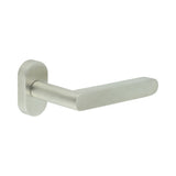 High quality image of CRES - CR-101 Satin Stainless Steel Multi Point Oval Rose Door Handle Sku. CR-101C4SSS