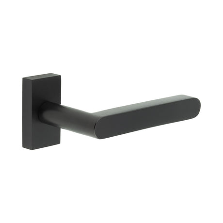High quality image of CRES - CR-101 Black Multi Point Rectangular Rose Door Handle Sku. CR-101D4MB