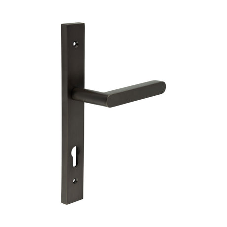 High quality image of CRES - CR-101 Dark Bronze Multi Point Backplate Door Handle Sku. CR-101G4DB