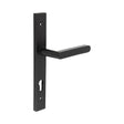 High quality image of CRES - CR-101 Black Multi Point Backplate Door Handle Sku. CR-101G4MB