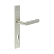 High quality image of CRES - CR-101 Satin Stainless Steel Multi Point Backplate Door Handle Sku. CR-101G4SSS