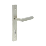 High quality image of CRES - CR-101 Satin Stainless Steel Multi Point Backplate Door Handle Sku. CR-101G4SSS