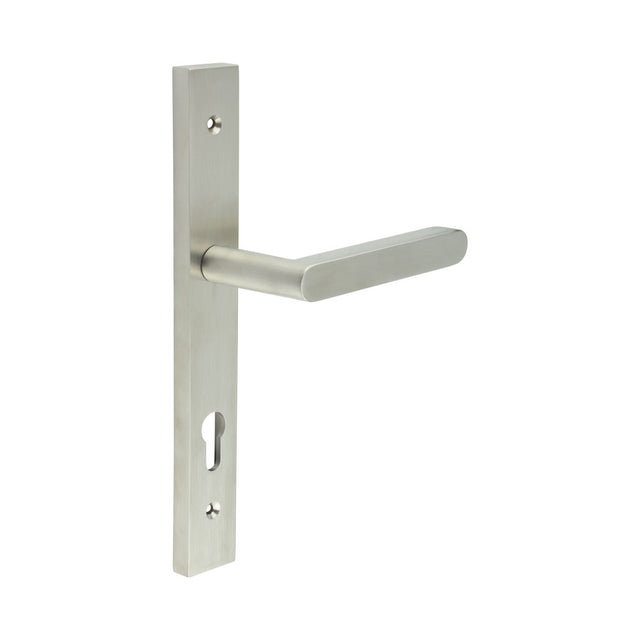 High quality image of CRES - CR-101 Satin Stainless Steel Multi Point Backplate Door Handle Sku. CR-101G4SSS