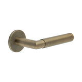 High quality image of CRES - CR-102 Antique Brass Fixed Dead Round Rose Door Handle Sku. CR-102A3AB