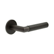 High quality image of CRES - CR-102 Dark Bronze Fixed Dead Round Rose Door Handle Sku. CR-102A3DB