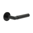 High quality image of CRES - CR-102 Black Fixed Dead Round Rose Door Handle Sku. CR-102A3MB