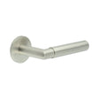 High quality image of CRES - CR-102 Satin Stainless Steel Fixed Dead Round Rose Door Handle Sku. CR-102A3SSS