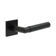 High quality image of CRES - CR-102 Black Sprung Square Rose Door Handle Sku. CR-102B1MB
