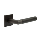 High quality image of CRES - CR-102 Dark Bronze Unsprung Square Rose Door Handle Sku. CR-102B2DB