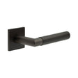 High quality image of CRES - CR-102 Dark Bronze Fixed Dead Square Rose Door Handle Sku. CR-102B3DB