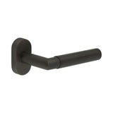 High quality image of CRES - CR-102 Dark Bronze Multi Point Oval Rose Door Handle Sku. CR-102C4DB