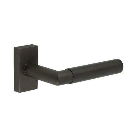 High quality image of CRES - CR-102 Dark Bronze Multi Point Rectangular Rose Door Handle Sku. CR-102D4DB
