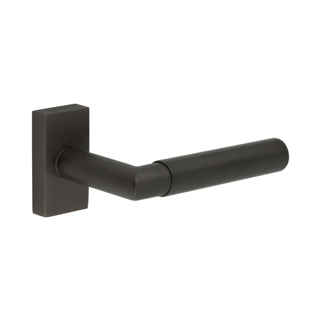 High quality image of CRES - CR-102 Dark Bronze Multi Point Rectangular Rose Door Handle Sku. CR-102D4DB