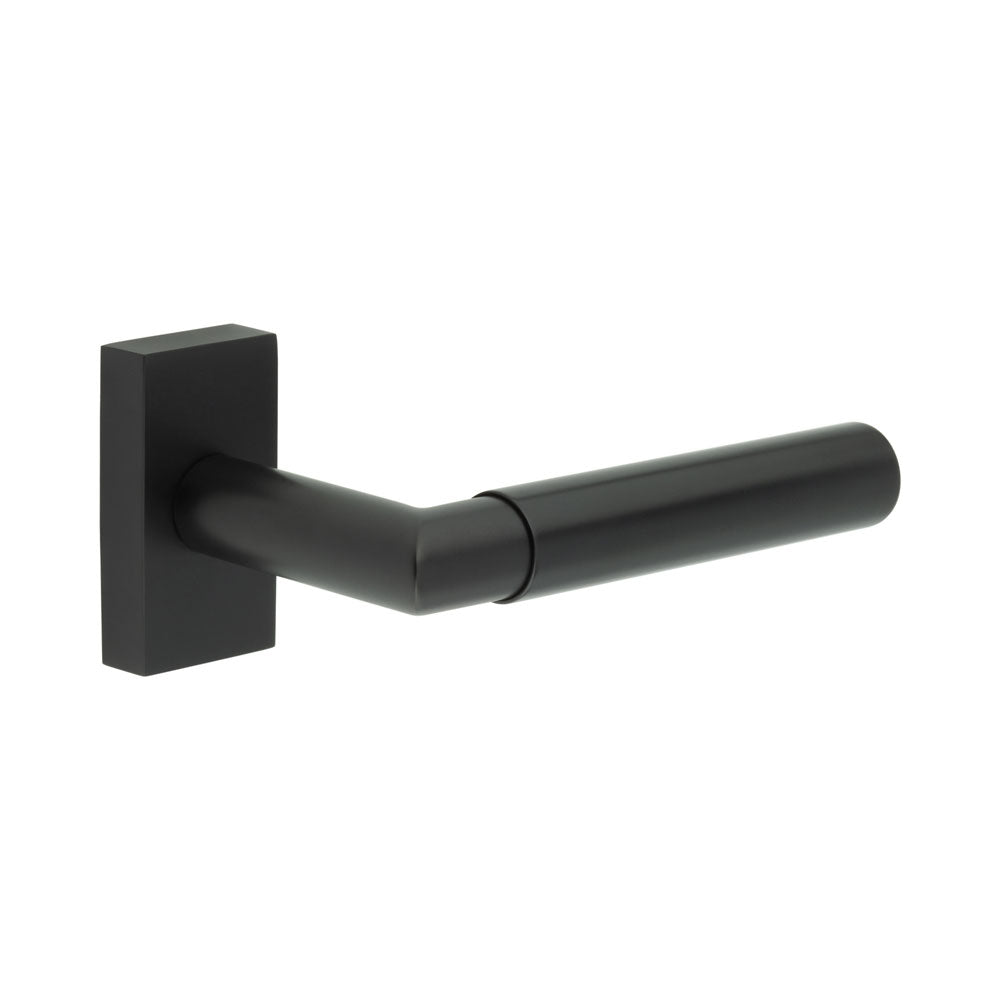 High quality image of CRES - CR-102 Black Multi Point Rectangular Rose Door Handle Sku. CR-102D4MB