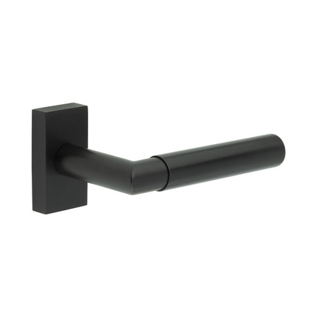 High quality image of CRES - CR-102 Black Multi Point Rectangular Rose Door Handle Sku. CR-102D4MB