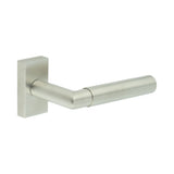 High quality image of CRES - CR-102 Satin Stainless Steel Multi Point Rectangular Rose Door Handle Sku. CR-102D4SSS