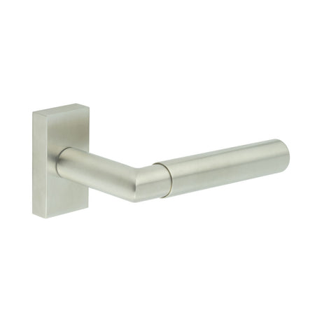 High quality image of CRES - CR-102 Satin Stainless Steel Multi Point Rectangular Rose Door Handle Sku. CR-102D4SSS