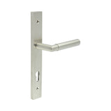 High quality image of CRES - CR-102 Satin Stainless Steel Multi Point Backplate Door Handle Sku. CR-102G4SSS