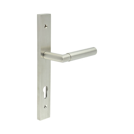 High quality image of CRES - CR-102 Satin Stainless Steel Multi Point Backplate Door Handle Sku. CR-102G4SSS
