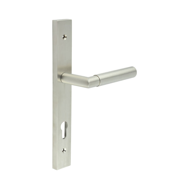 High quality image of CRES - CR-102 Satin Stainless Steel Multi Point Backplate Door Handle Sku. CR-102G4SSS