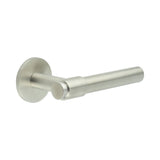 High quality image of CRES - CR-103 Satin Stainless Steel Unsprung Round Rose Door Handle Sku. CR-103A2SSS