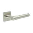 High quality image of CRES - CR-103 Satin Stainless Steel Sprung Square Rose Door Handle Sku. CR-103B1SSS