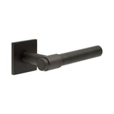 High quality image of CRES - CR-103 Dark Bronze Unsprung Square Rose Door Handle Sku. CR-103B2DB