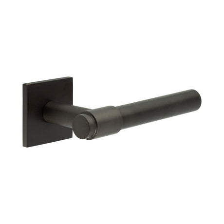 High quality image of CRES - CR-103 Dark Bronze Unsprung Square Rose Door Handle Sku. CR-103B2DB