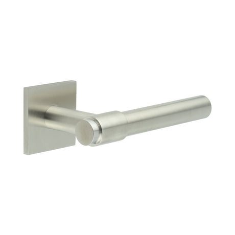 High quality image of CRES - CR-103 Satin Stainless Steel Fixed Dead Square Rose Door Handle Sku. CR-103B3SSS